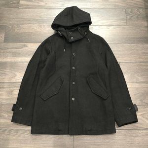 Uniqlo J+ Jil Sander Black Wool Coat